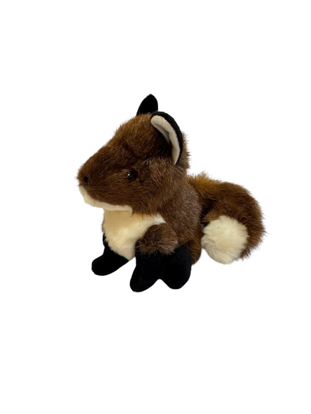 Folkmanis Mini Brown Sitting Fox Plush Woodland Finger Puppet 4” Tall